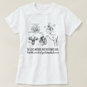 Delar av en blommiga klassiska konversationscykel  t shirt
