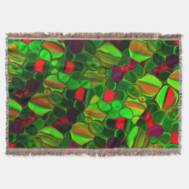 Delar av färg, cirklar och rundade former filt