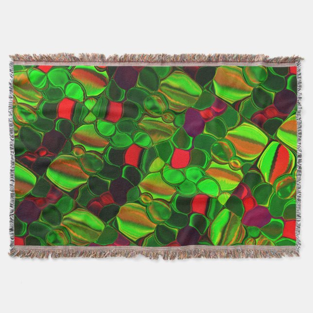 Delar av färg, cirklar och rundade former filt (Framsidan)