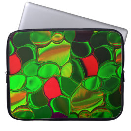 Delar av färg, cirklar och rundade former laptop fodral