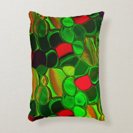 Delar av färg, cirklar och rundade former prydnadskudde