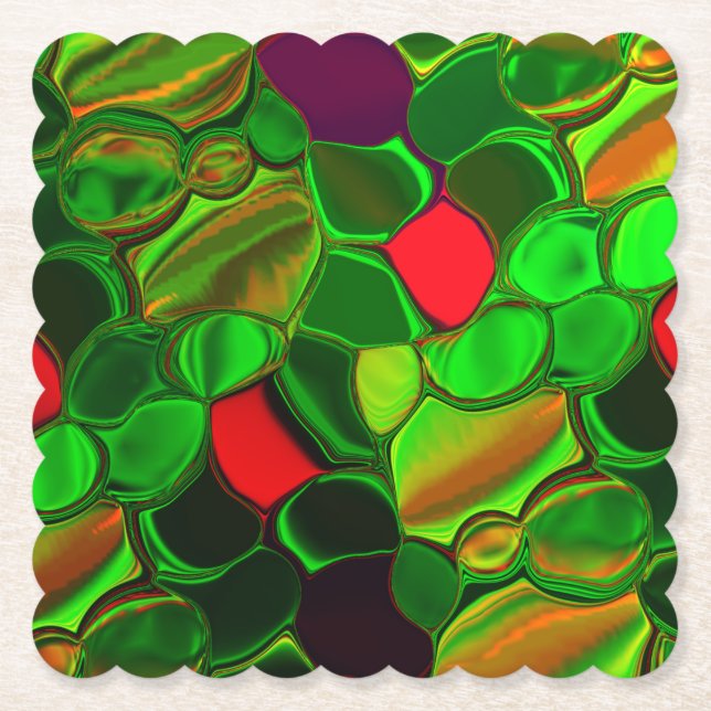 Delar av färg, cirklar och rundade former underlägg papper (Framsida)