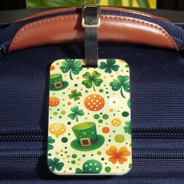 DELAR AV GRÖNT OCH ORANGE FÖR IRLÄNDSKA TEMA BAGAGEBRICKA (Framsida Insitu 2)