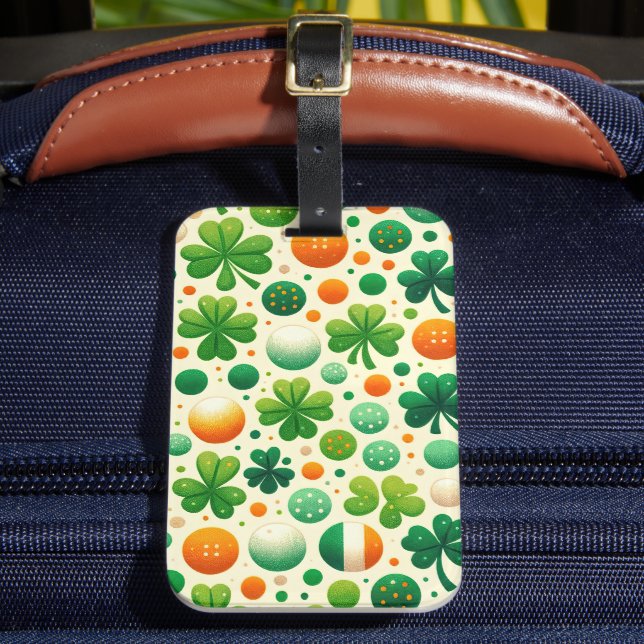 DELAR AV GRÖNT OCH ORANGE FÖR IRLÄNDSKA TEMA BAGAGEBRICKA (Framsida Insitu 2)