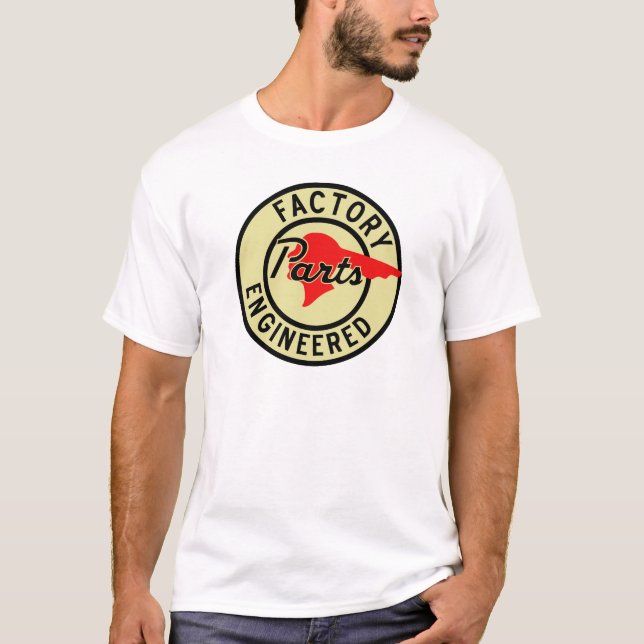 Delar för den vintagePontiac fabriken undertecknar Tee (Framsida)