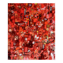 Delar kollage för rödbrädet