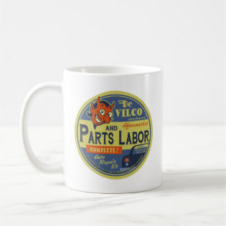 Delar och arbetskraft kaffemugg