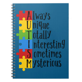 Delar om autism anteckningsbok