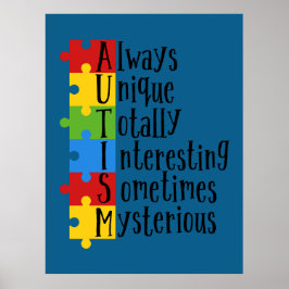Delar om autism poster