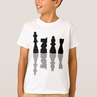Delar reflexion för schack tee shirt