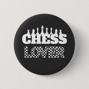 Delar styrelsen för Chess Ord White Älskare Mönste Knapp