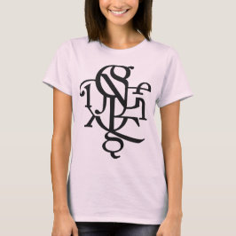 Delar till en t-tröja av karaktärstyp tee shirt