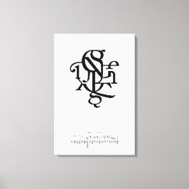 Delar till tecken 20 x 30 canvastryck