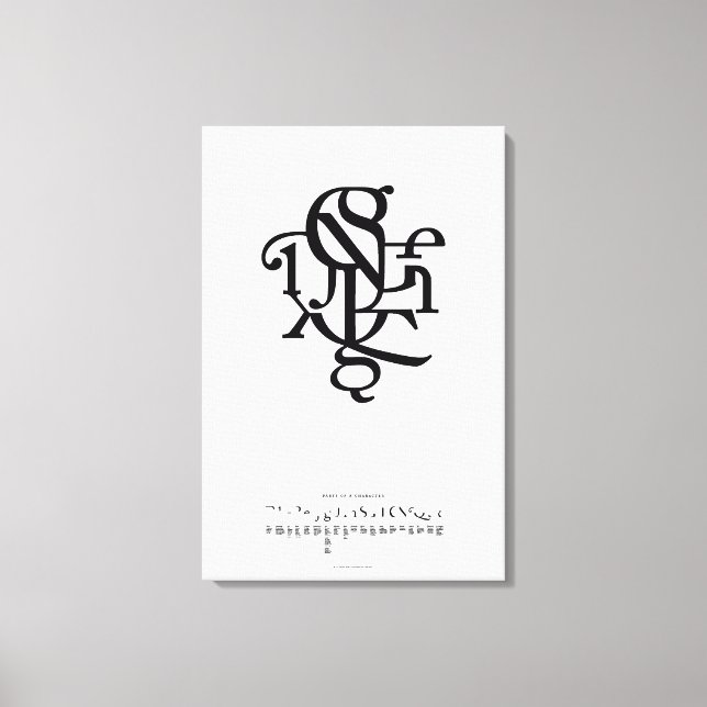 Delar till tecken 20 x 30 canvastryck (Framsida)