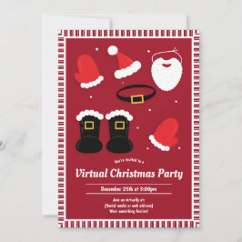 Delara julen i Santa Kostym, Virtuella Party Inbjudningar