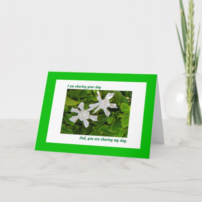 Delat födelsedagskort, Gardenias Kort (Framsida)
