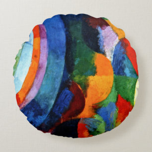 Delaunay - Circular Forms, Sol, Måne Rund Kudde