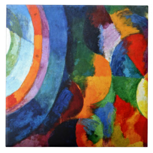Delaunay - Cirkulär form, Sol, Måne Kakelplatta