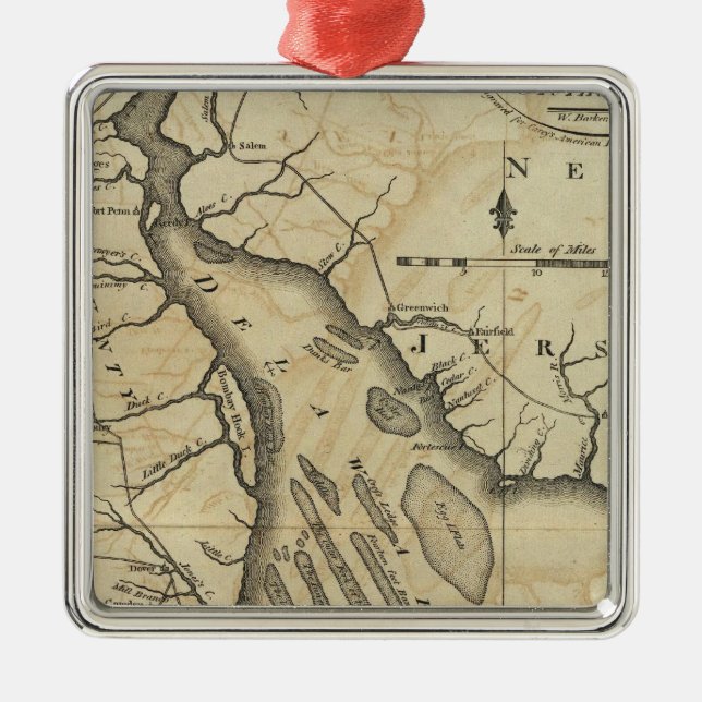 Delaware 2 julgransprydnad metall (Framsidan)