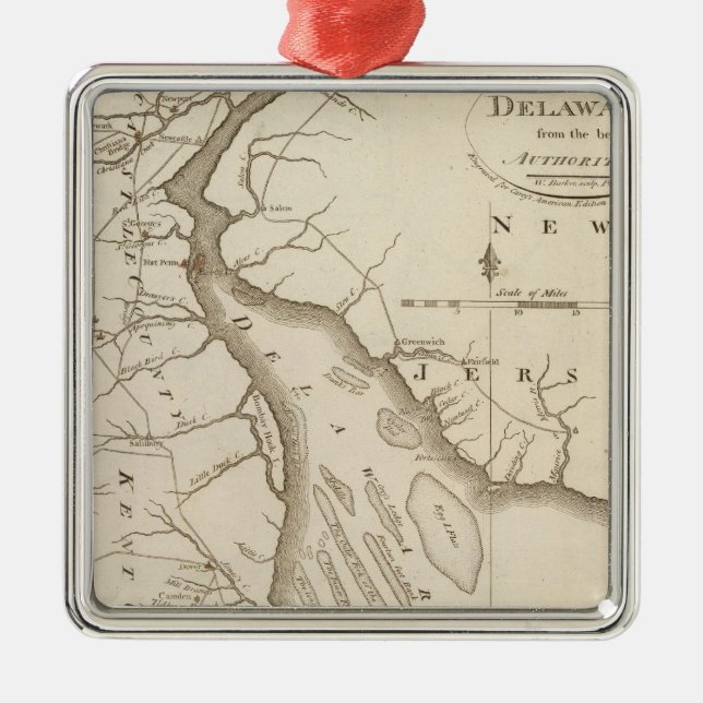 Delaware 5 julgransprydnad metall (Framsidan)