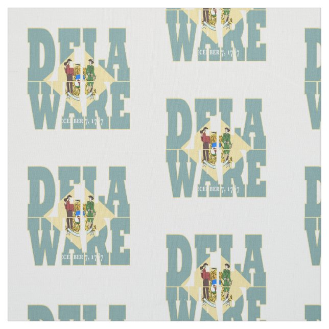Delaware amerikanstatlig flagga tyg (Provkarta)