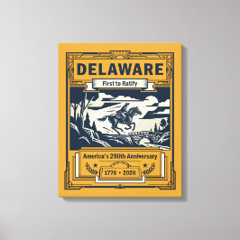 Delaware Art Deco Amerika 250-årsjubileum Canvastryck