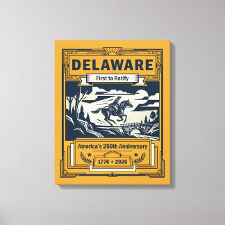 Delaware Art Deco Amerika 250-årsjubileum Canvastryck