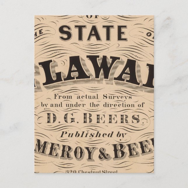 Delaware Atlas Vykort (Framsida)