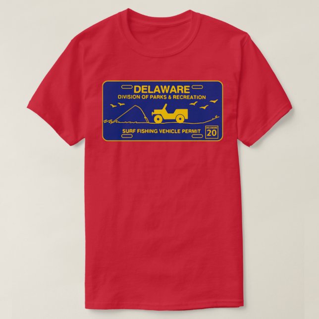 Delaware Beach Märkre T Shirt (Design framsida)