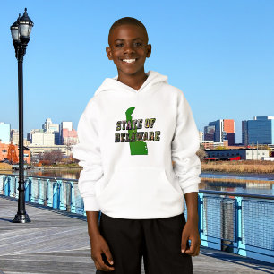 Delaware Bild Text & Karta kontur Tee