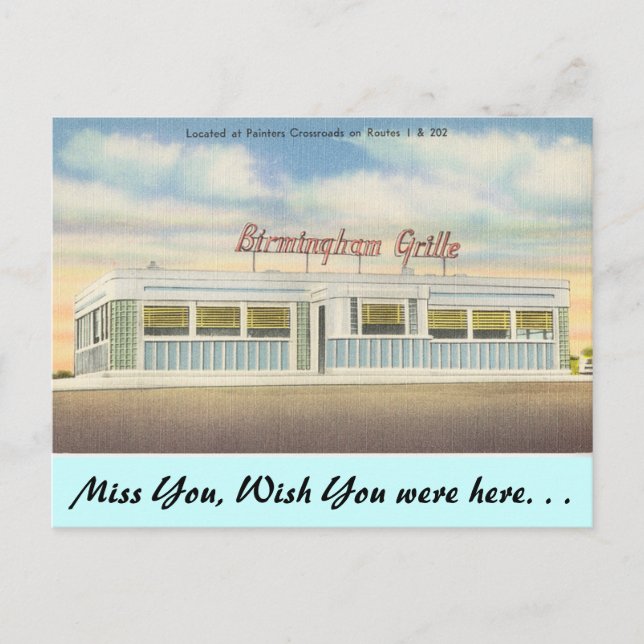Delaware, Birmingham Grille Vykort (Framsida)