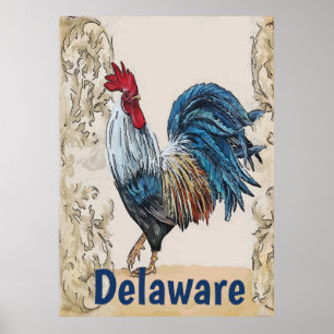 Delaware,Blå höns, Redigera text Poster