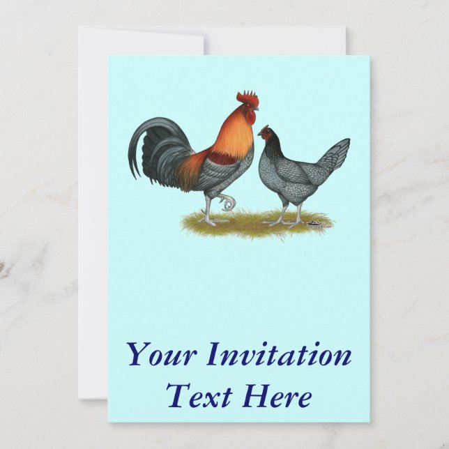 Delaware Blue Hen Inbjudningar (Framsida)