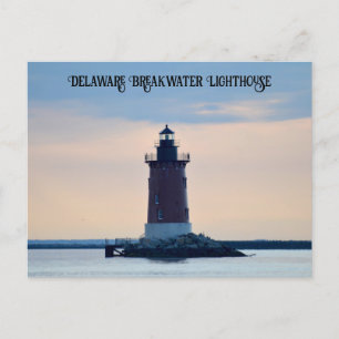 Delaware Breakwater Lighthouse Cape Henlopen Lewes Vykort