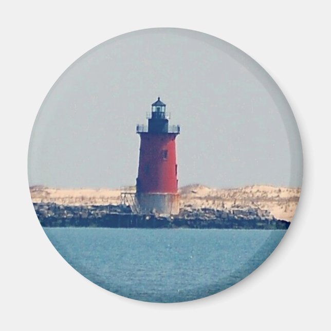 Delaware Breakwater Lighthouse (Lewes, DE) Magnet (Framsidan)