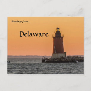 Delaware Breakwater Öster End Light Vykort