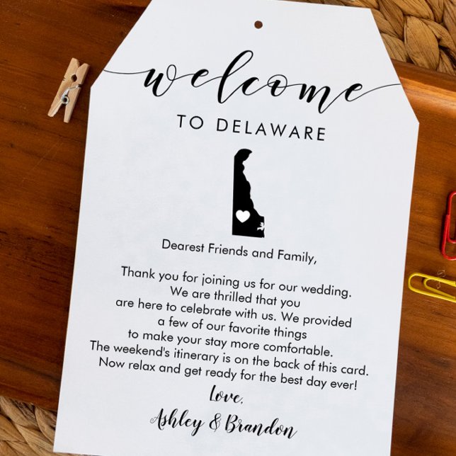 Delaware Bröllop Välkommen Märkre, Brev Itinerary  (Skapare uppladdad)