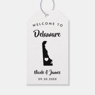 Delaware Bröllop Welcome Bag Märkres Presentetikett