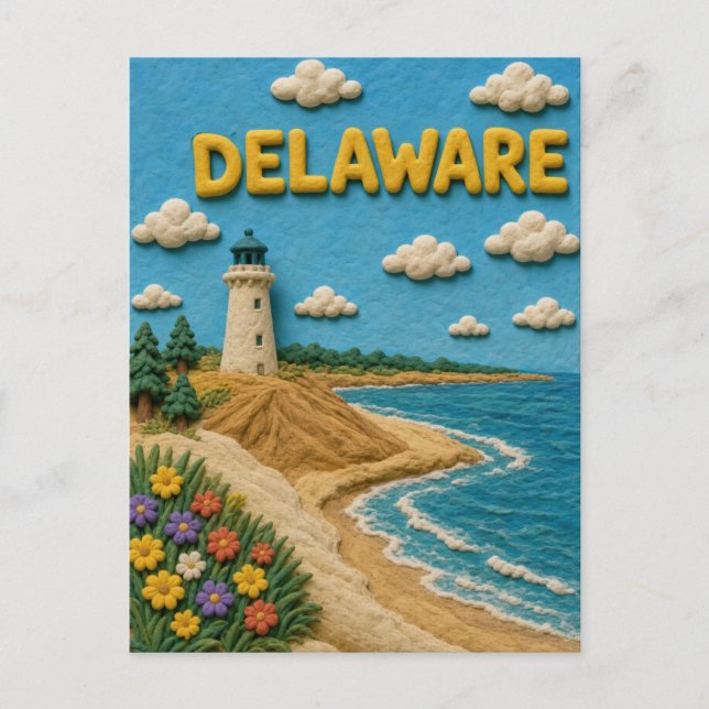 Delaware Cape Henlopen Modern KLAYKOO Vykort (Framsida)