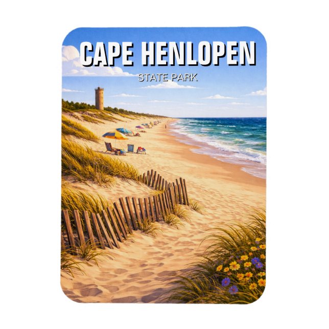 Delaware Cape Henlopen State Park Magnet (Vertikal)