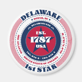 Delaware Circle Typography Souvenir Magnet