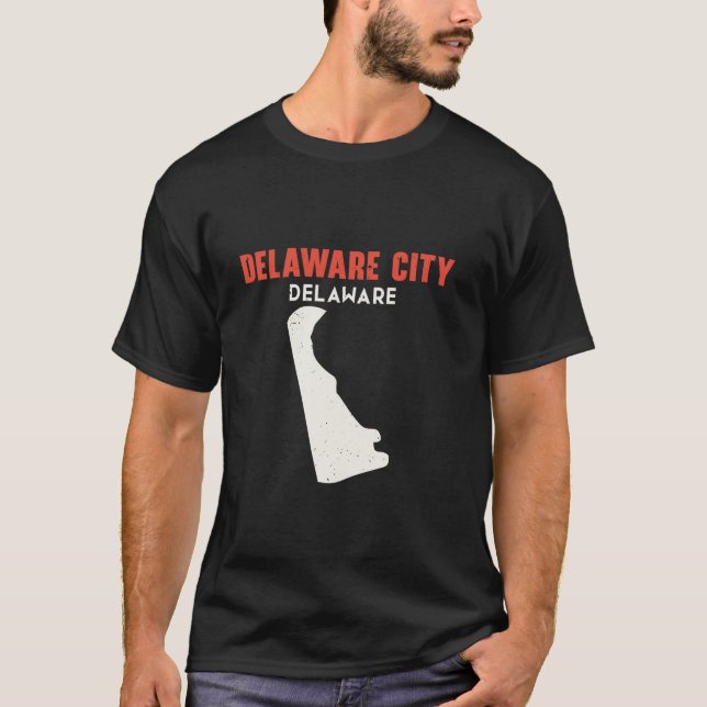 Delaware City Delaware USA State America Travel De T Shirt (Framsida)
