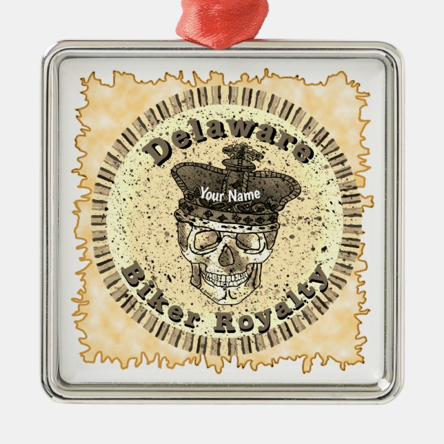 Delaware Cyklist  Julgransprydnad Metall (Framsidan)