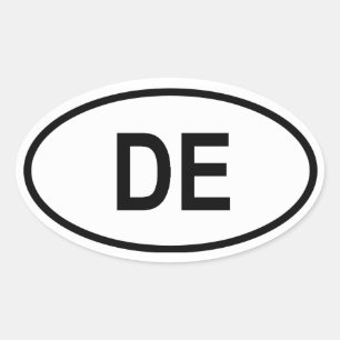 Delaware ’DE’ Ovalt Klistermärke