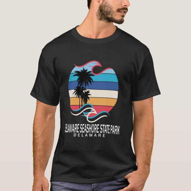 Delaware Delaware Seashore State Park Beach Manar  T Shirt (Framsida)