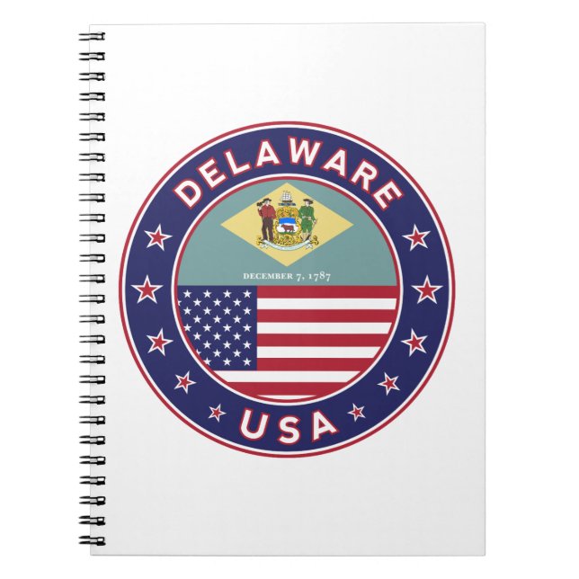 Delaware, Delaware t-shirt, Delaware-dekal Anteckningsbok (Framsidan)