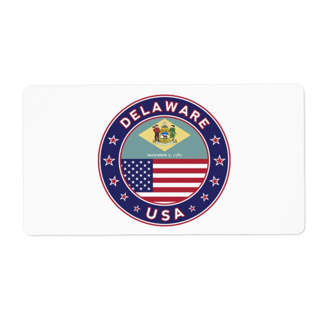 Delaware, Delaware t-shirt, Delaware-dekal Fraktsedel (Framsidan)