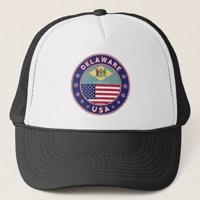 Delaware, Delaware t-shirt, Delaware-dekal Keps (Framsida)