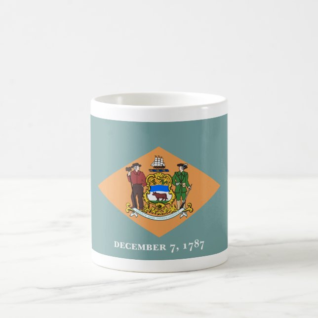 Delaware Diamantstatens flagga Kaffemugg (Center)