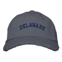Delaware Embroized Distress Cap Scotland Blue